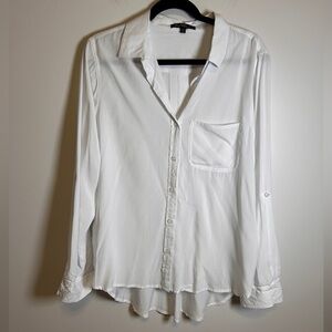 Velvet Heart Women’s size X-Large Classic White Dress Shirt NWOT office work